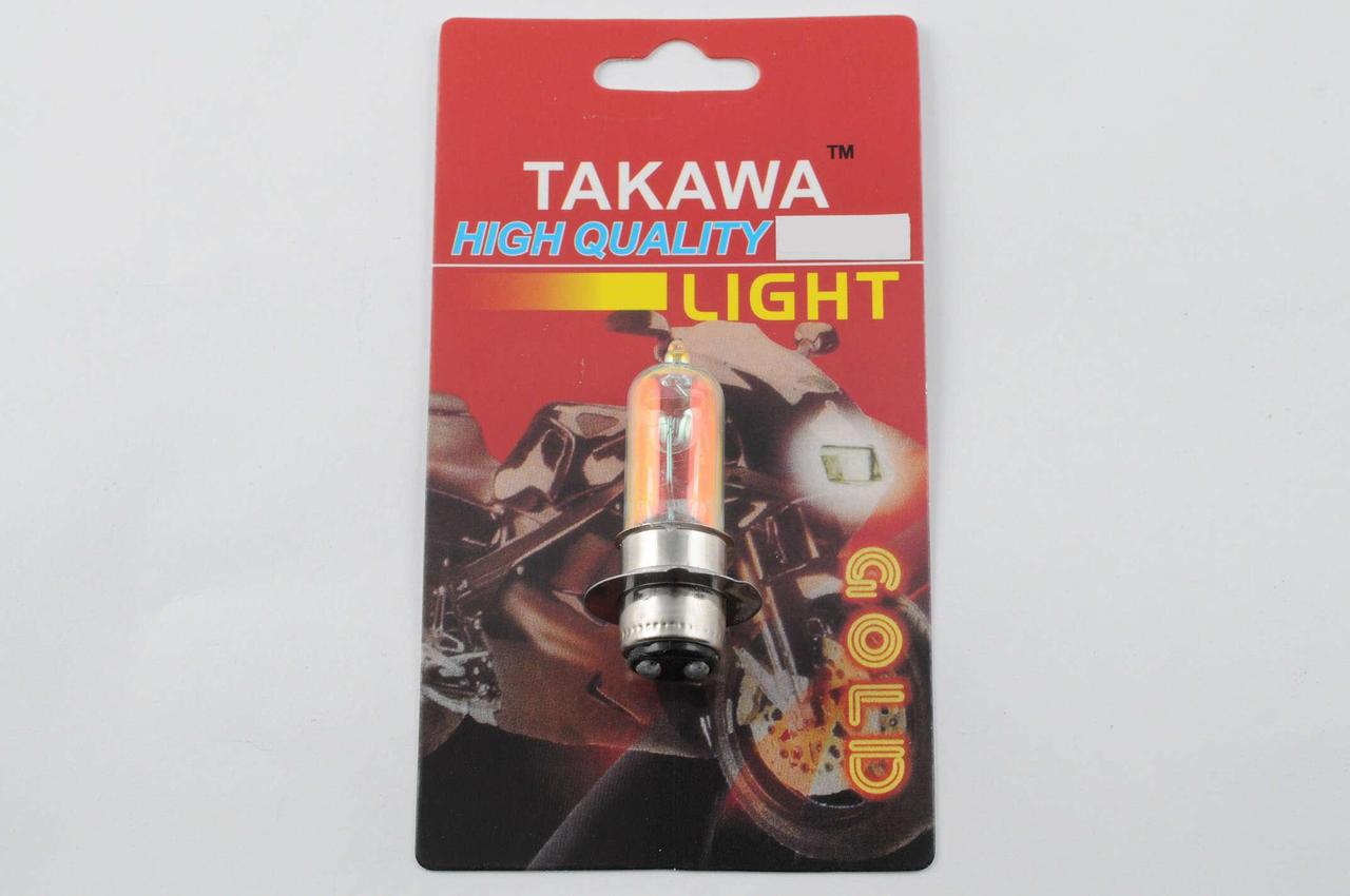 Лампа P15D-25-1 (1 ус) 12V 35W/35W (хамелеон райдужна) TAKAWA (mod:A)
