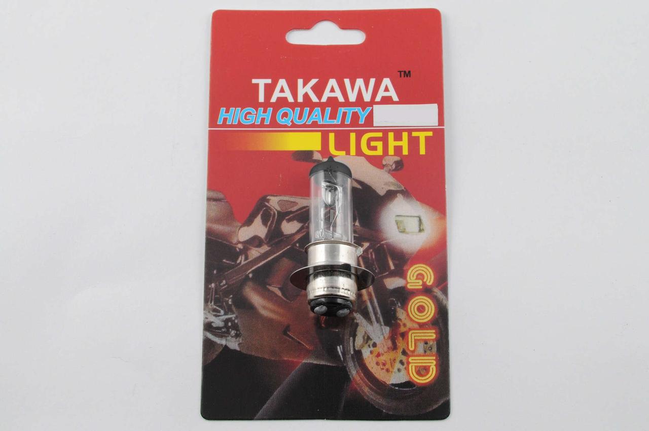 Лампа P15D-25-1 (1 ус) 12V 50W (біла) (B-head) TAKAWA (mod:A)