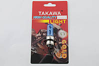 Лампа P15D-25-3 (3 уса) 12V 18W/18W (супер біла) TAKAWA (mod:A)
