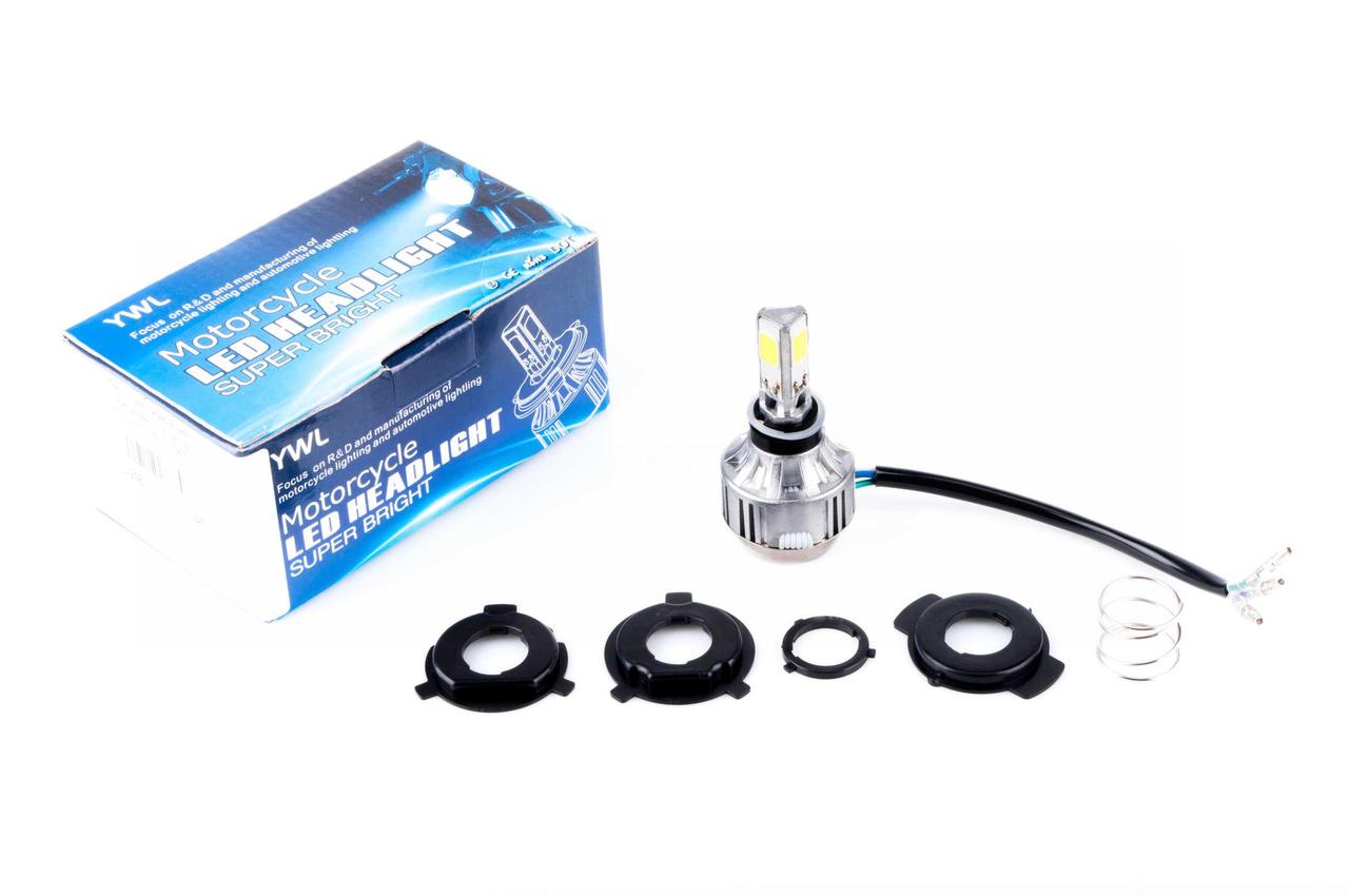 Лампа діодна універсальна з перехідниками (12V 8W/18W) (mod:3) YWL
