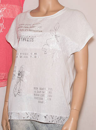 Жіночі футболки з мережовом L,XL,XXL, фото 2