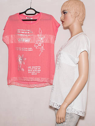 Жіночі футболки з мережовом L,XL,XXL, фото 2