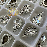 Крапля Preciosa Maxima Crystal/Silver 10x6 mm