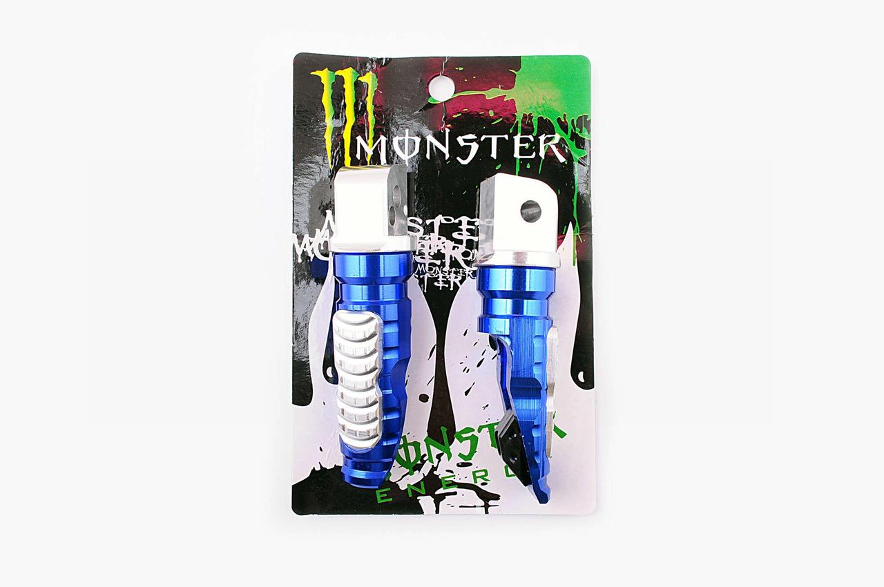 Підніжки пасажирські (mod:1, сині) MONSTER ENERGY