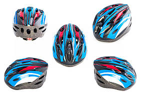 Шлем крос-кантрі (бело-синій) DS