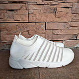 Мокасини білі в смужку ДШ, фото 3