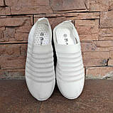 Мокасини білі в смужку ДШ, фото 2