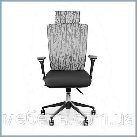 Кресло для роботи вдома Barsky G-3 ECO chair Grey, мережеве крісло, сірий, фото 2