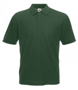 Темно-зелена сорочка поло чоловіча Fruit of the Loom 63-402 (65/35)