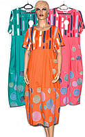 Літня яскрава сукня великого розміру 4XL,5XL,6XL оранж, Международный размер