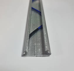 Алюмінієвий профіль для кріплення плівки 30 мм, комплект кліпса + зиґзаґ з  пластиковим обплетенням