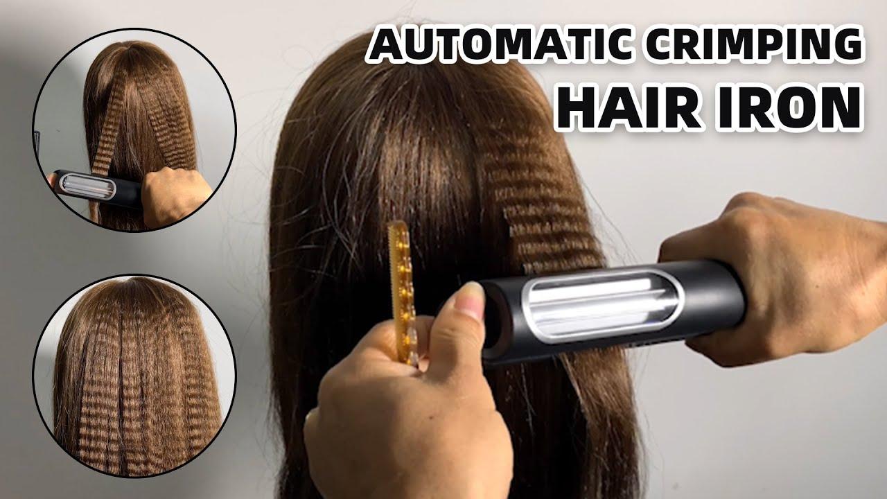 Плойка гофре щипцы "Сrimping hair iron" автоматические, Черный утюжок гофре для волос для объема (ST) - фото 3 - id-p1612690962