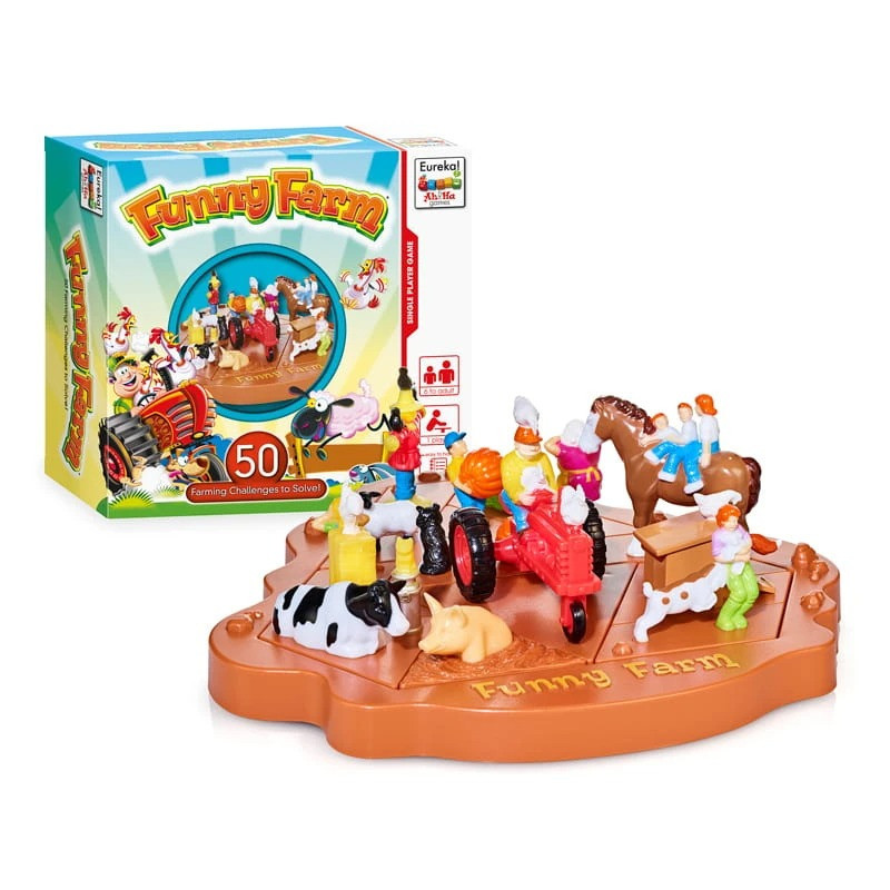 Настільна логічна гра "Funny Farm" Eureka! Ha 473548 Весела ферма, Time Toys