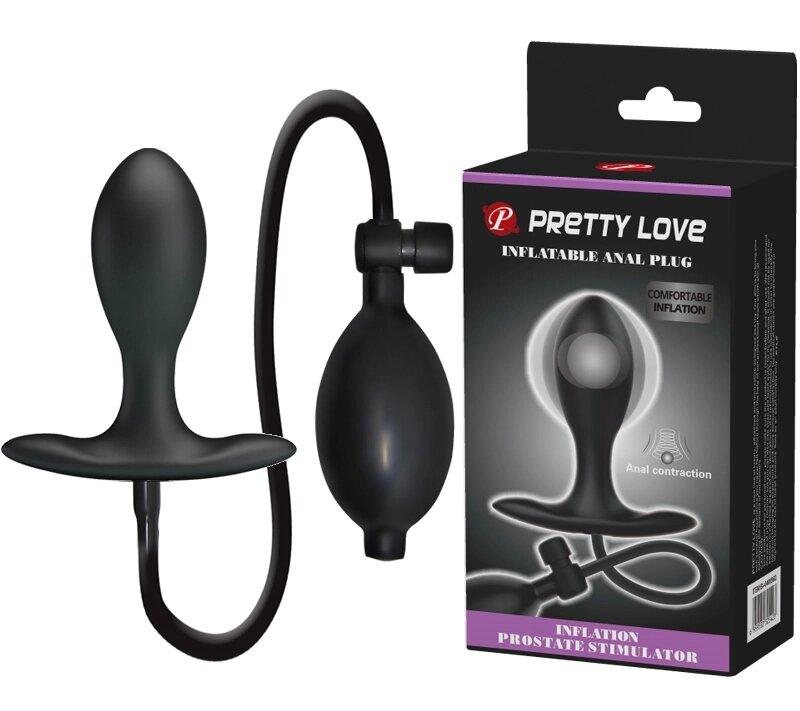 Надувний анальний затор із грушею для накачування Pretty Love Inflable Anal Plug, фото 1