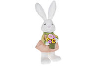 Милейшая Декоративная пасхальная фигура Крольчиха с цветами 46см NY27-923