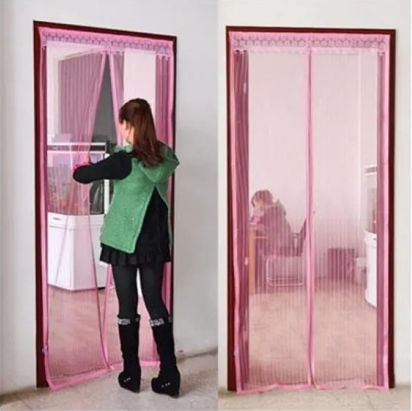 Антимоскитная Сетка на Дверь Штора на Магнитах 100х210 См Бордовая ...