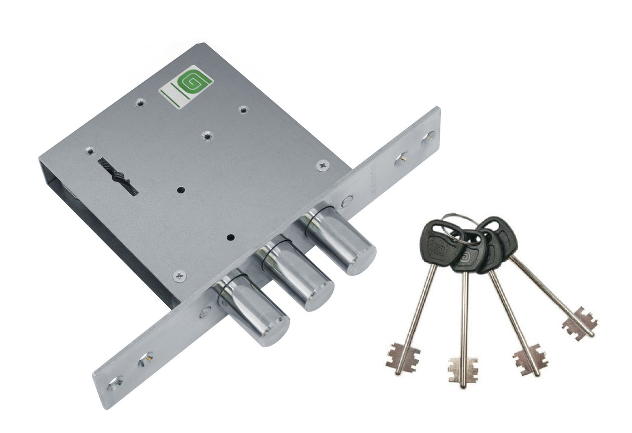 Замок врізний сувальдний Гардіан 30.01 з 4 ключами оригінал
