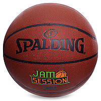 М'який баскетбольний Composite Leather SPALDING Jam Session Brick 76031ZNo7 коричневий