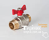 Кульовий кран для води 3/4"ПН червоний метелик RS-К Італія, фото 4