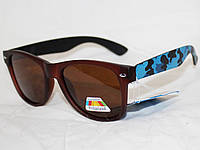 Очки солнцезащитные Sun Chi Polarized 9306 коричневый мат заушник Flex камуфляж черно-синий поляризационные