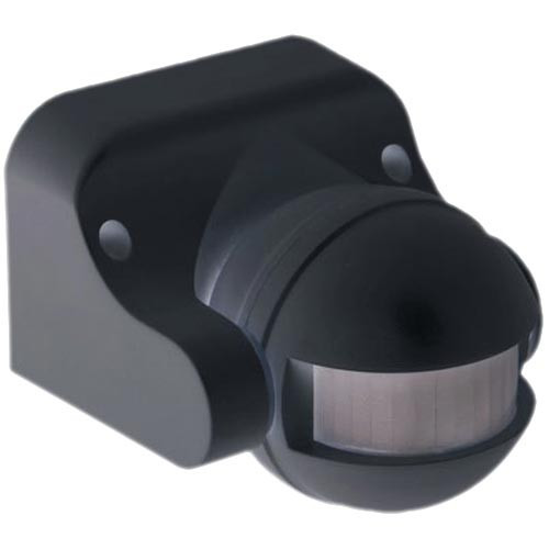 Датчик руху ДД 009 чорний, макс. навантаження 1100Вт, кут огляду 180град., дальність 12м, IP44, фото 1