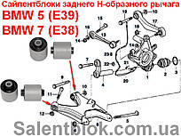 Сайлентблок BMW 5 (E39); BMW 7 (E38); (К-кт 4 шт.) нижнього важеля 1995-.