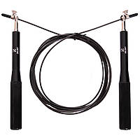 Скакалка швидкісна Кросфіт із підшипником і сталевим тросом з алюмінієвими ручками Zelart FI-2564 3 м кольору в