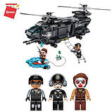 Дитячий конструктор Qman 1928 Поліція вертоліт, 473 деталі, фото 3