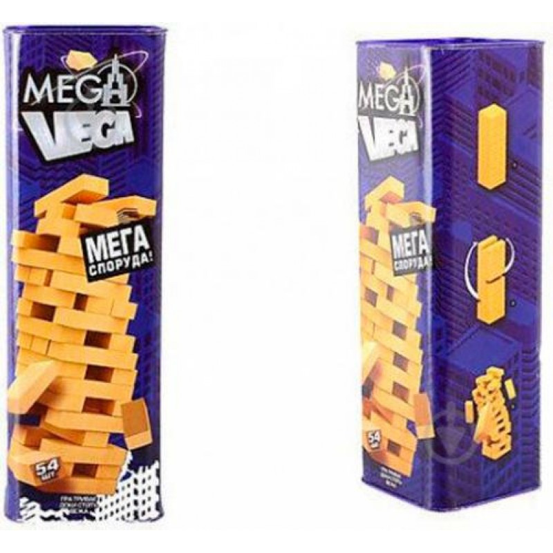 Настільна гра Danko Toys Mega Vega 54 бруски, синя, рус, фото 1