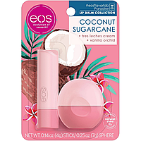 Набор бальзамов для губ EOS Coconut Sugarcane Stick and Sphere Lip Balm Combo 4 г + 7 г