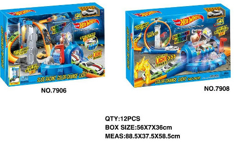 Трек 7906/7908 (12шт) 2 види, машина змінює колір, в коробці 56*7*36см