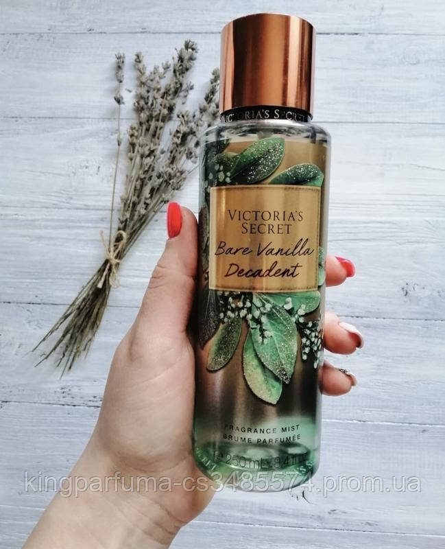 Спрей для тела виктория сикрет bare vanilla decadent 250ml, цена
