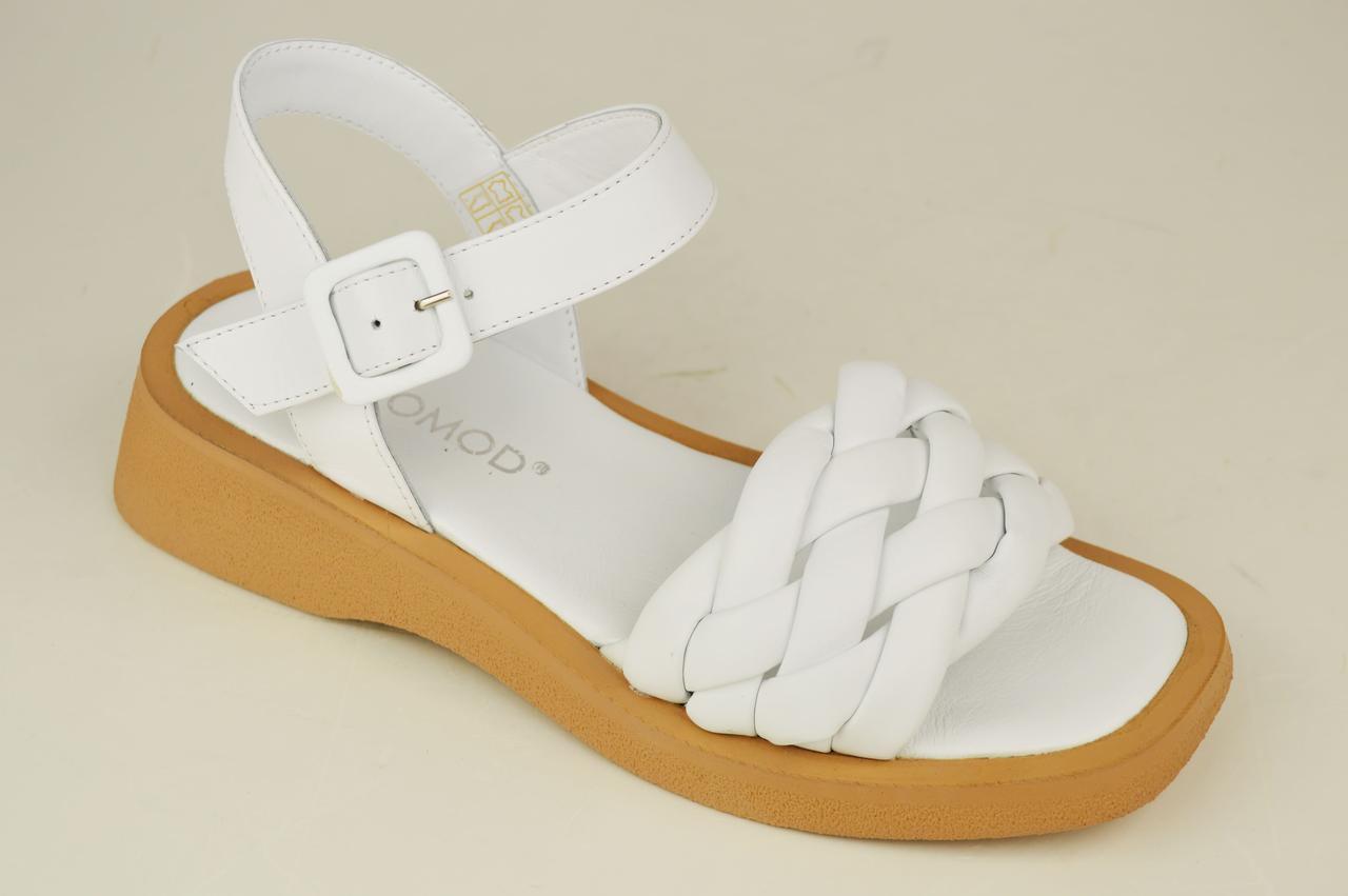 Босоножки женские плетенка Evromoda 1006 36 Белые кожа
