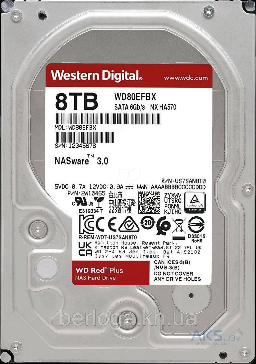 Жорсткий диск WD Red Plus 8 TB (WD80EFBX)