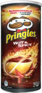 Чіпси Pringles Hot and Spicy, гострі спеції, 165 г, 19 шт/ящ, фото 1