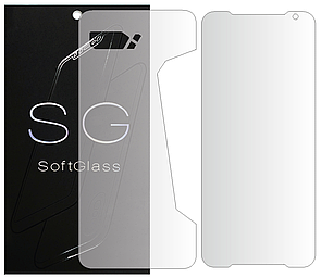 Бронеплівка Asus Rog Phone 2 Комплект: для передньої і задньої панелі поліуретанова SoftGlass