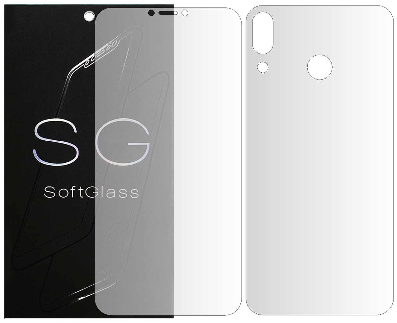 Бронеплівка для Asus Zenfone 5 2018 ZE620KL комплект: для передньої і задньої панелі зносостійка поліуретанова SoftGlass, фото 1