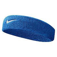 Повязка на голову Nike Swoosh Headband для фитнеса и спорта хлопок-полиэстер-нейлон (NNN07101OS) Синий