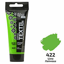 Фарба акрилова для розпису тканин лаймова 60 мл Rosa Talent, 263460422