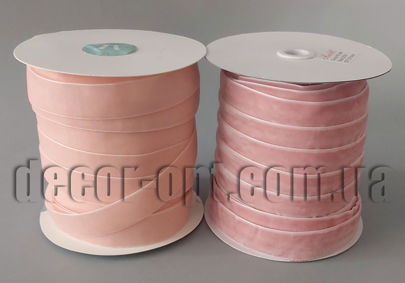 Стрічка атласна з оксамитом 2.5 см/50ярд