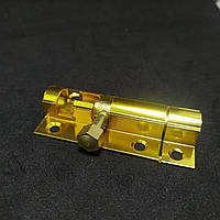 Шпингалет мебельный дверной для форточки оконный для форточки ХЗШП 6 см золото