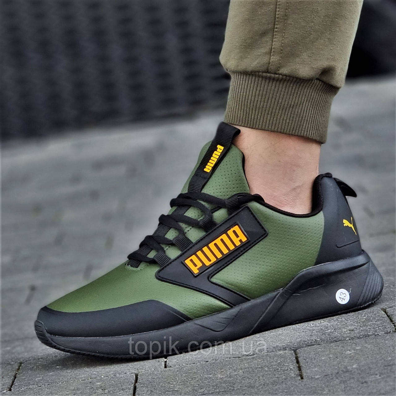 Кросівки чоловічі хакі весняні осінні демісезон Кроссовки мужские хаки демисезон (Код: 3001)