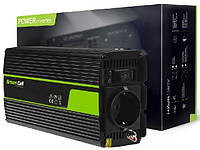 Автомобільний інвертор Green Cell INV03DE 12V/230V 500W/1000W модифікована синусоїда (код 129234)