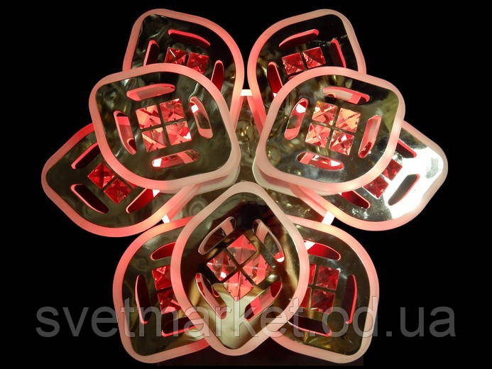 Стельова світлодіодна люстра з димером 6012/6+3HR LED 3color dimmer