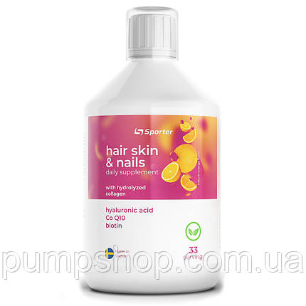 Вітаміни для волосся, шкіри та нігтів Sporter Hair Skin & Nails 500 мл, фото 2