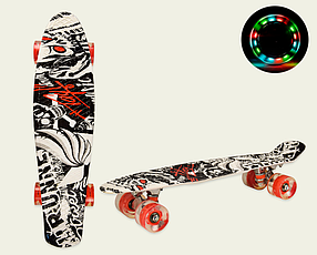Пенні борд 22 "Graffiti, PU колеса cо світлом, 56 * 15 см, SC20502