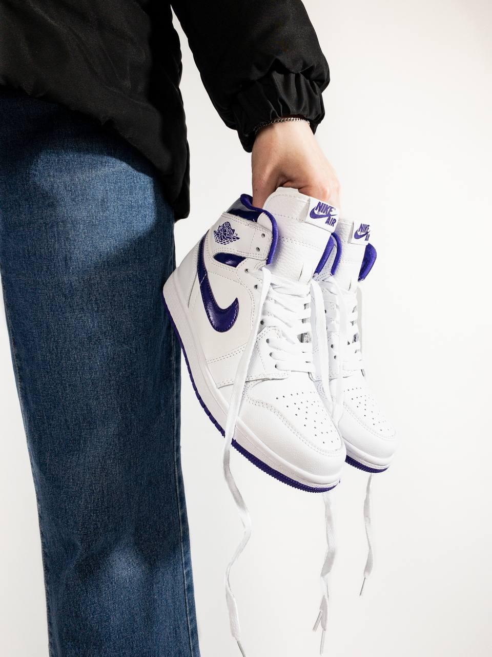 Стильные Кроссы для Девушек Nike Air Jordan 1 OG Purple. Женская Обувь ...