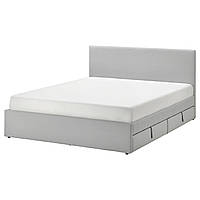 IKEA Кровать с мягкой обивкой, 2 спальных отделения. GLADSTAD (094.067.98)