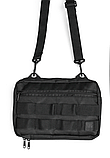 Чорна чоловіча тактична сумка через плече S-TAC з тканини, фото 2