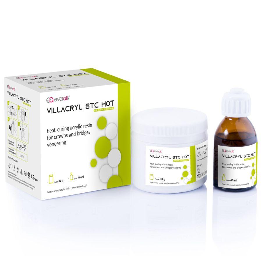 Акрилова пластмаса Villacryl STC Hot Порошок 80 г, рідина 40 мл.(Розколірка по Vita)